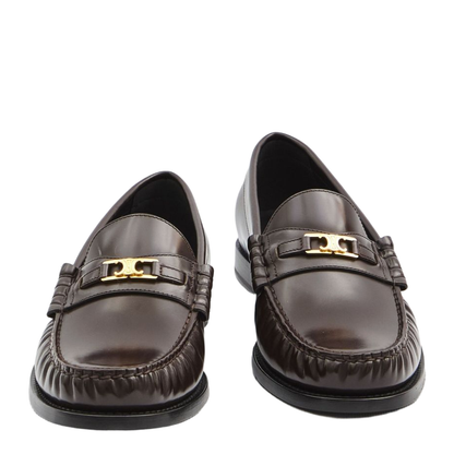 Luco Loafer in Polished Bullskin - Dark Brown