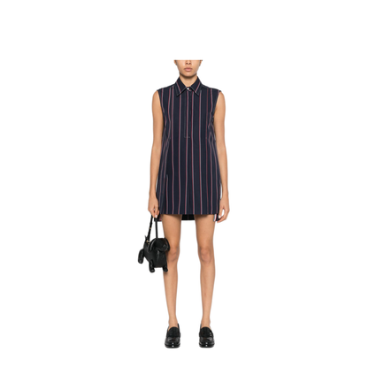 MAYFEYR - Thom Browne - Rwb-Stripe Mini Wide Shirt Dress - FDSE88AF0658415