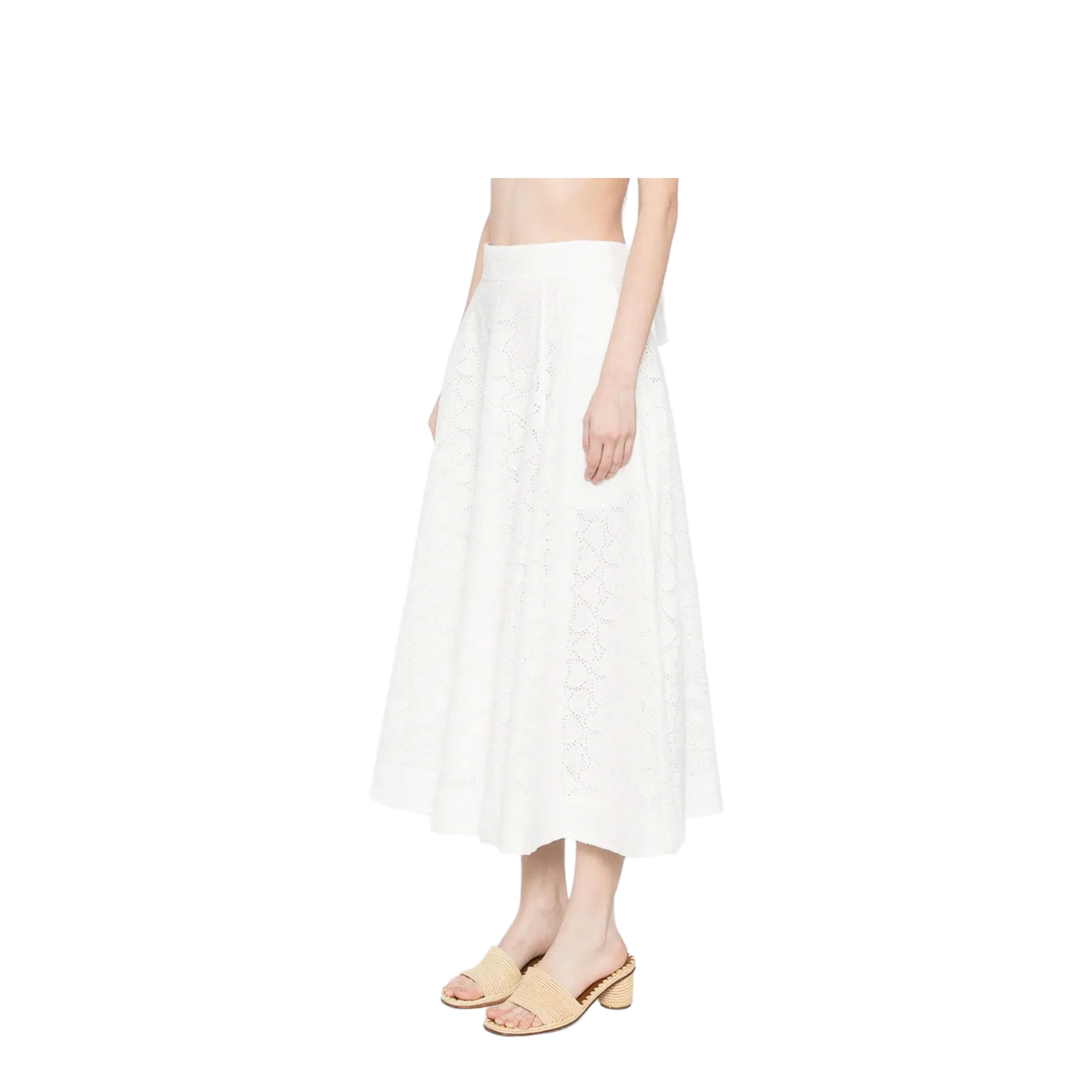 White linen skirt