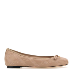 Powder Pink Leather Ballerinas