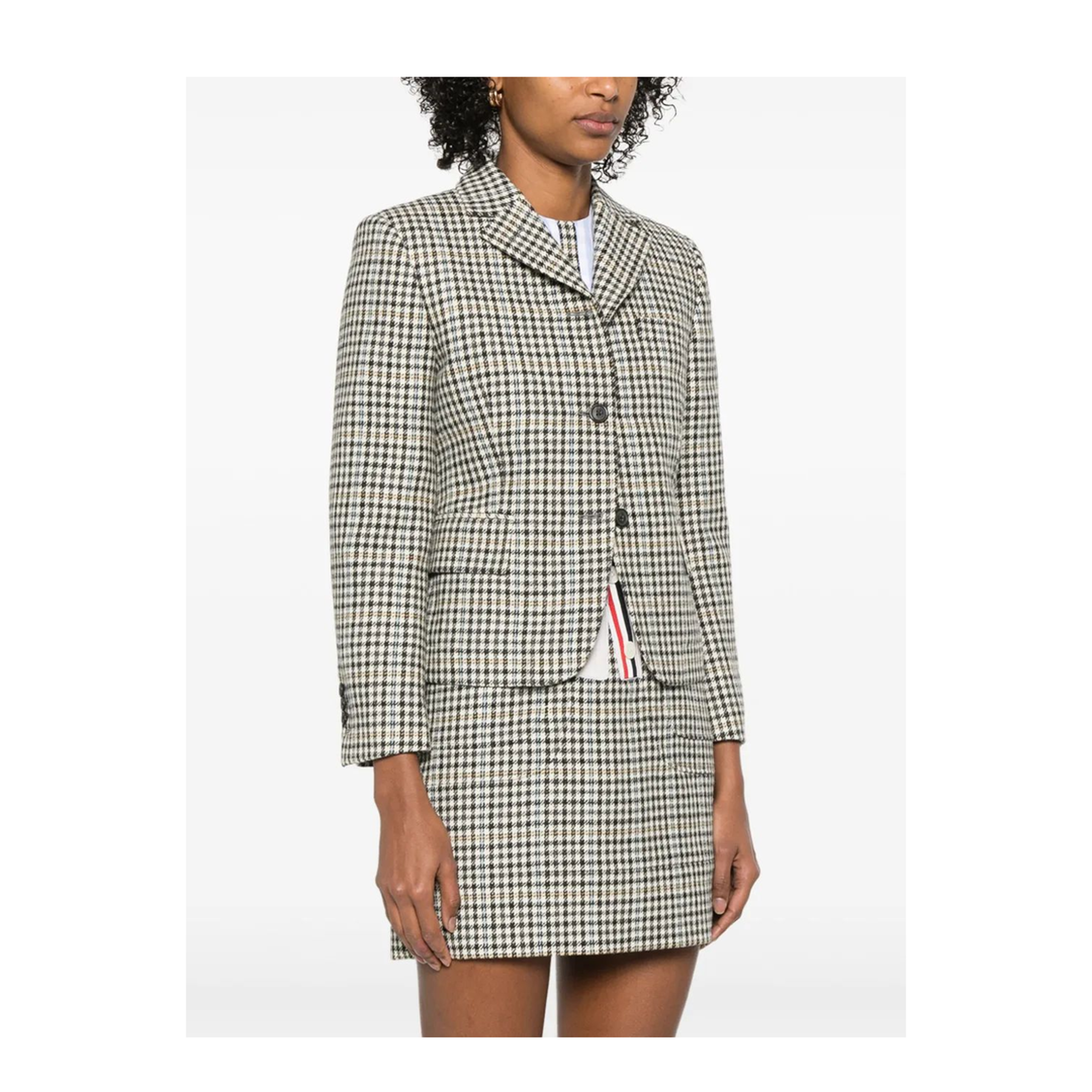 MAYFEYR - Thom Browne - High Break Exposed Catch Vent Sportcoat In Gunclub Check Hunting Tweed - FBC946AF0928980