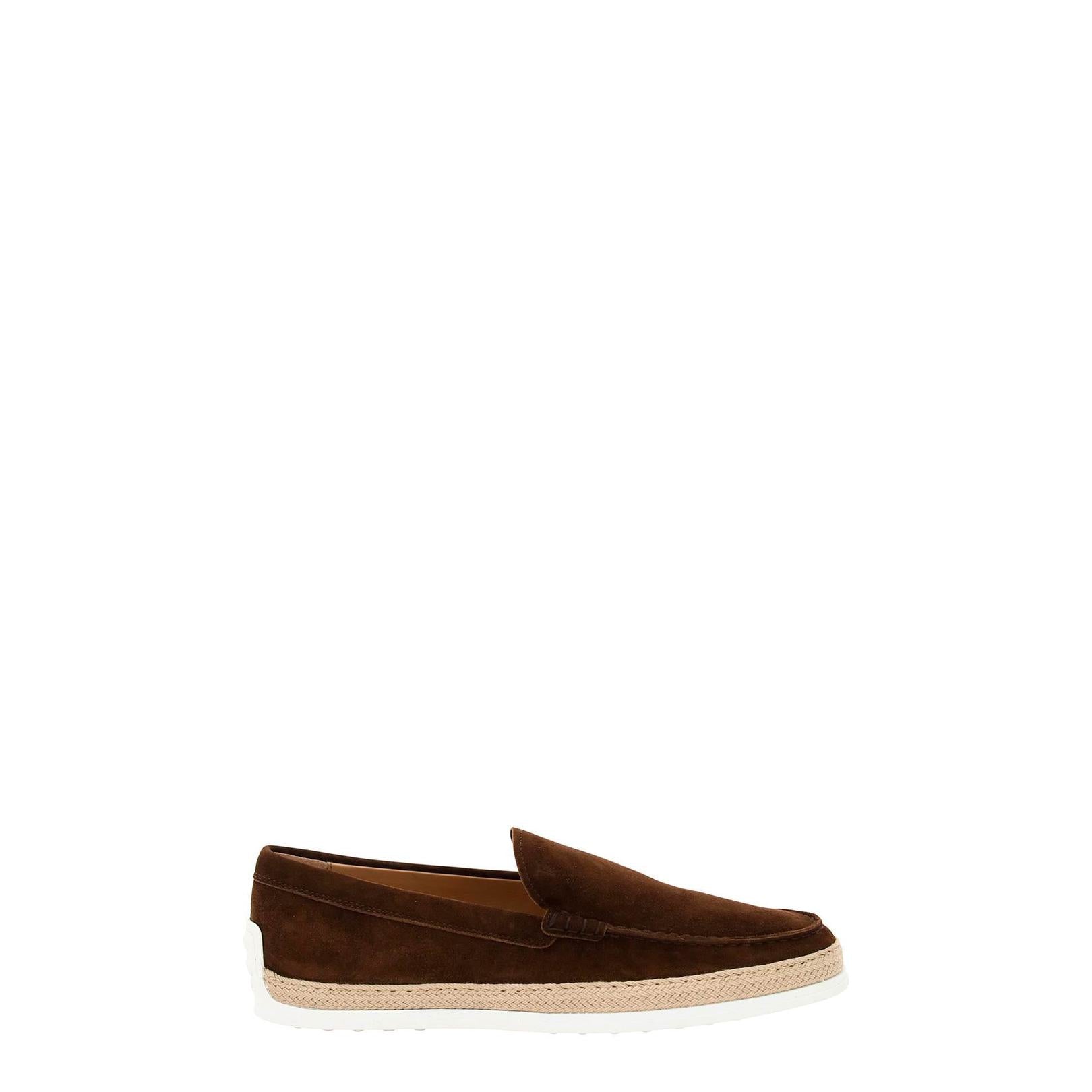 Tod'S suede slip-on with rafia insert