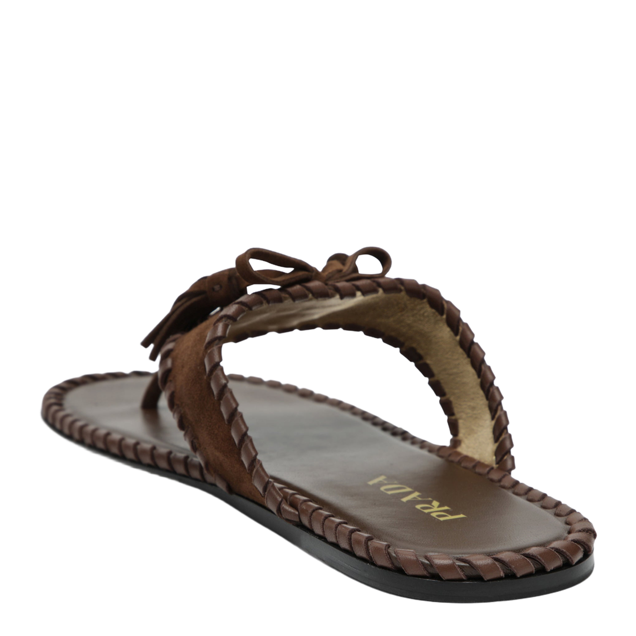 MAYFEYR - Prada - Flip-Flops In Suede And Nappa Leather With Tassels - 1Y389O005008F0324
