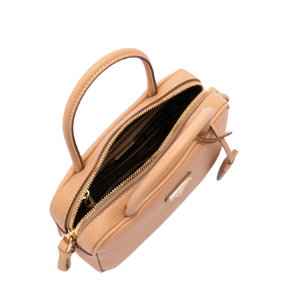 Mini Leather Top Handle Bag with Shoulder Strap