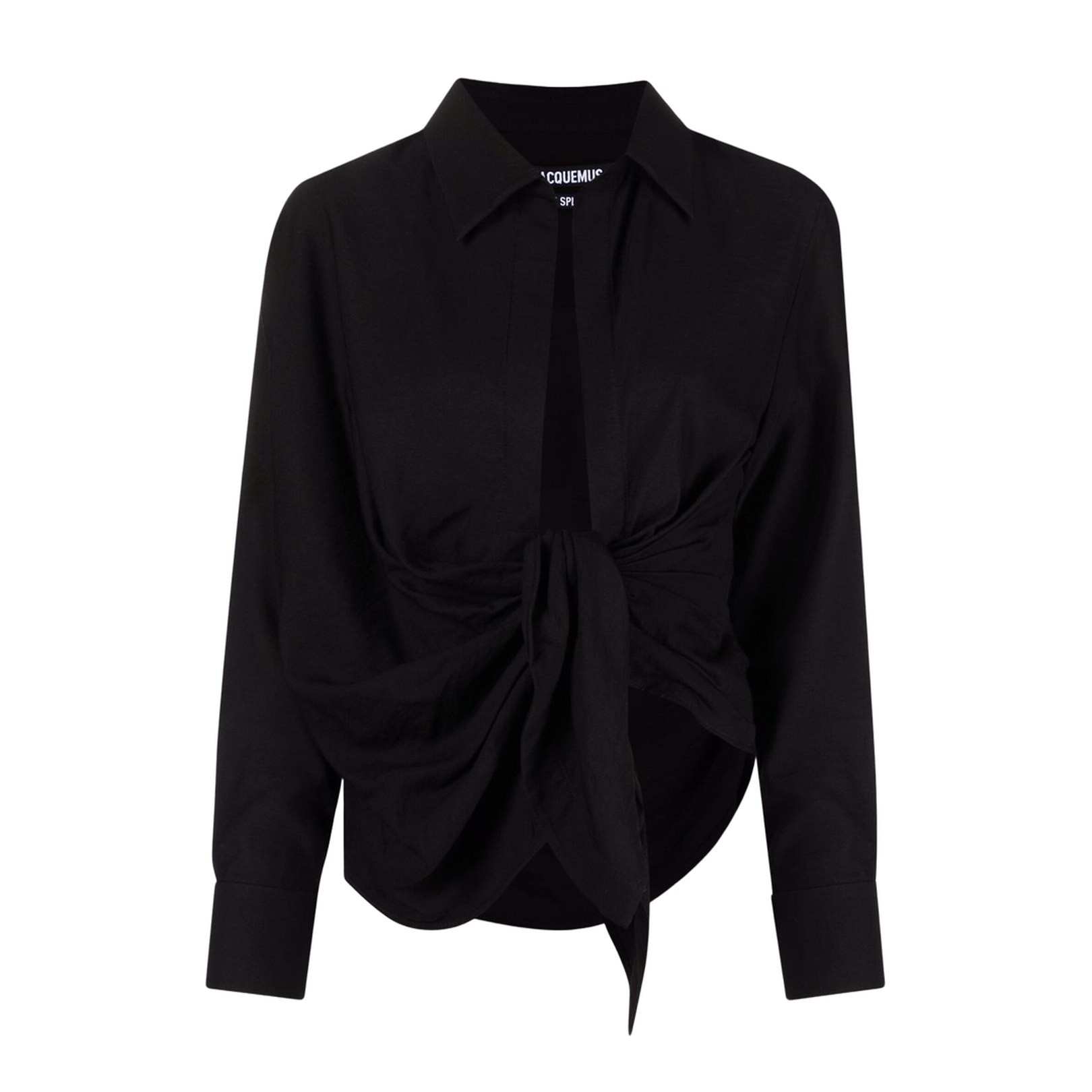 Black Draped Shirt