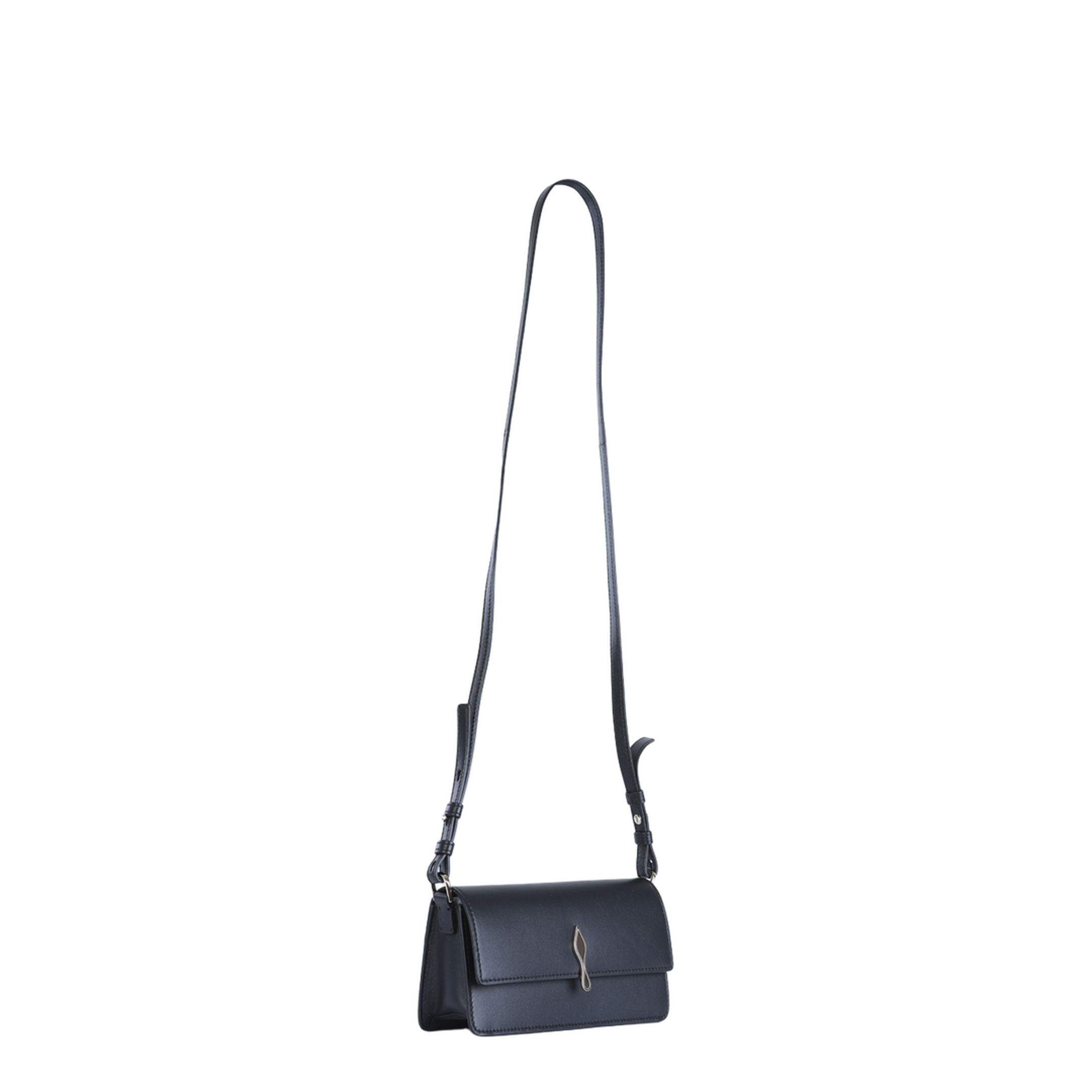 Bettina Mini Leather Crossbody Bag - Black