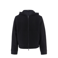 Classic Hooded Coat In Black
