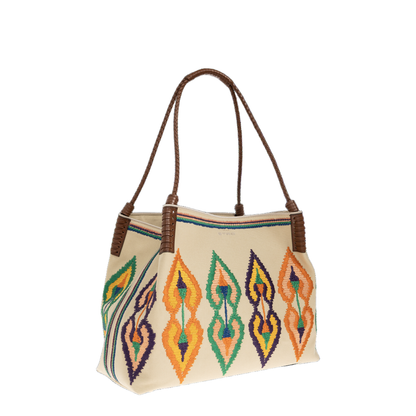 Large Canvas Embroidered Libra Tote Bag