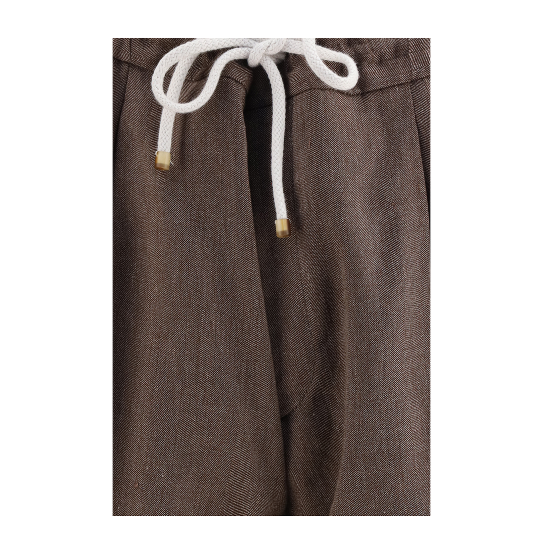MAYFEYR - Brunello Cucinelli - Linen And Virgin Wool Chevron Bermuda Shorts - MZ408U0020