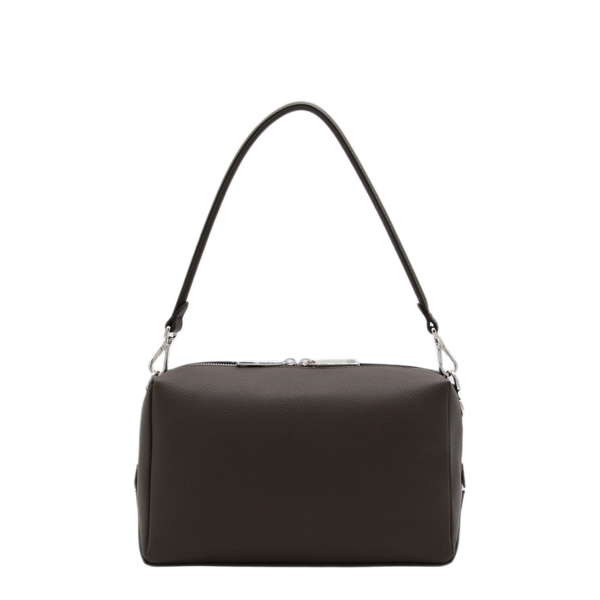 Lui Medium Leather Shoulder Bag - Chocolate brown