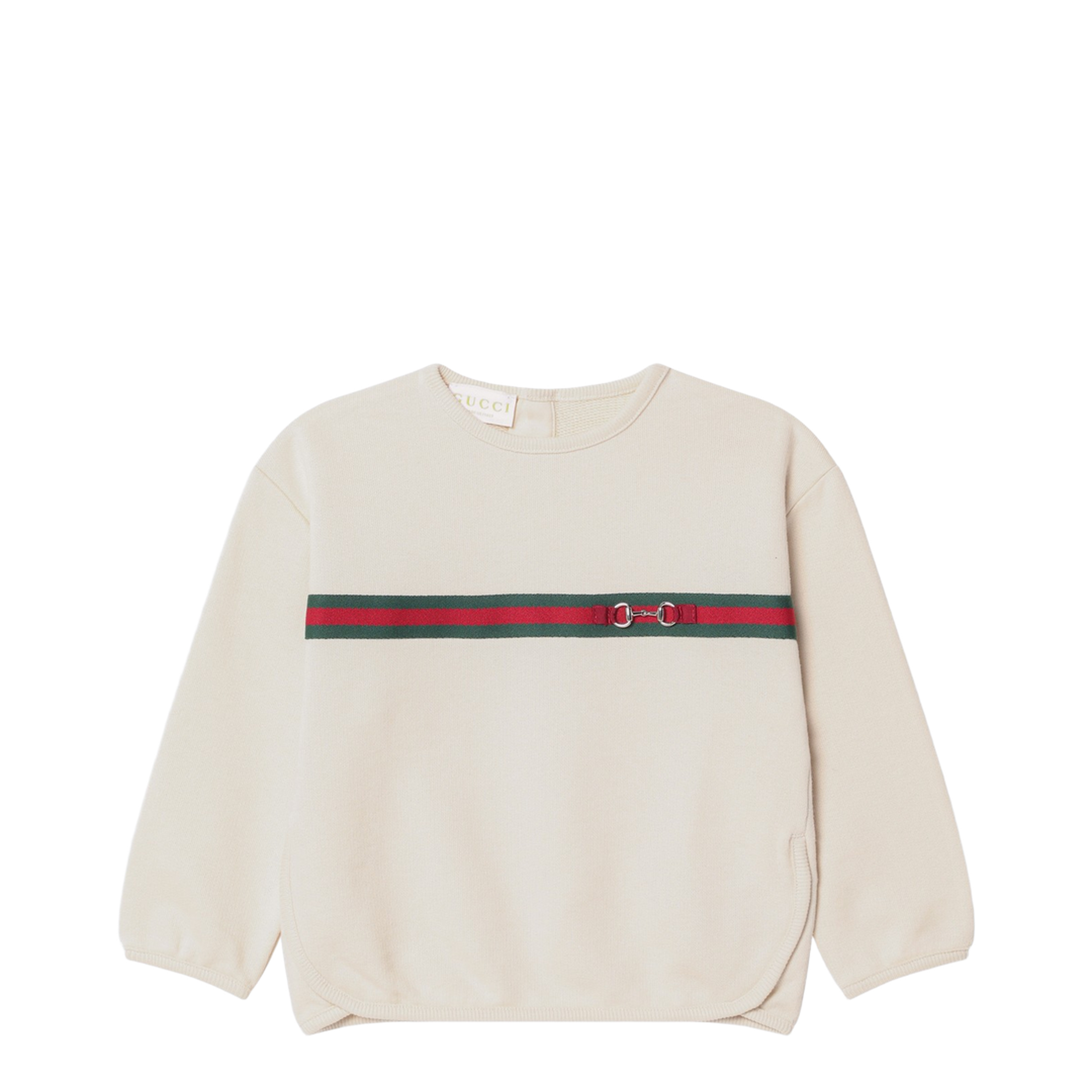 Ivory Sweatshirt with Bit Detail