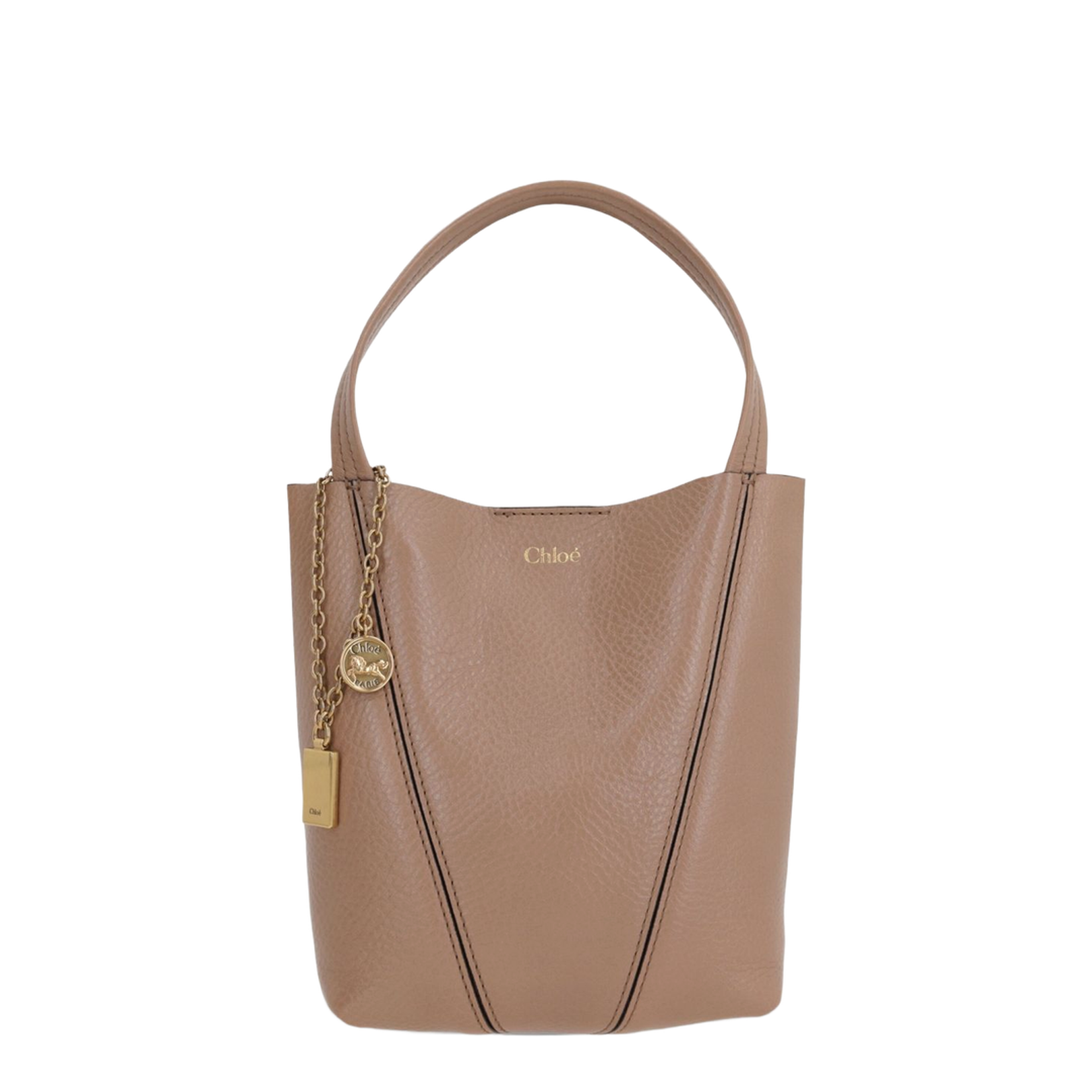 Small Spin Tote Bag in Grained Leather
