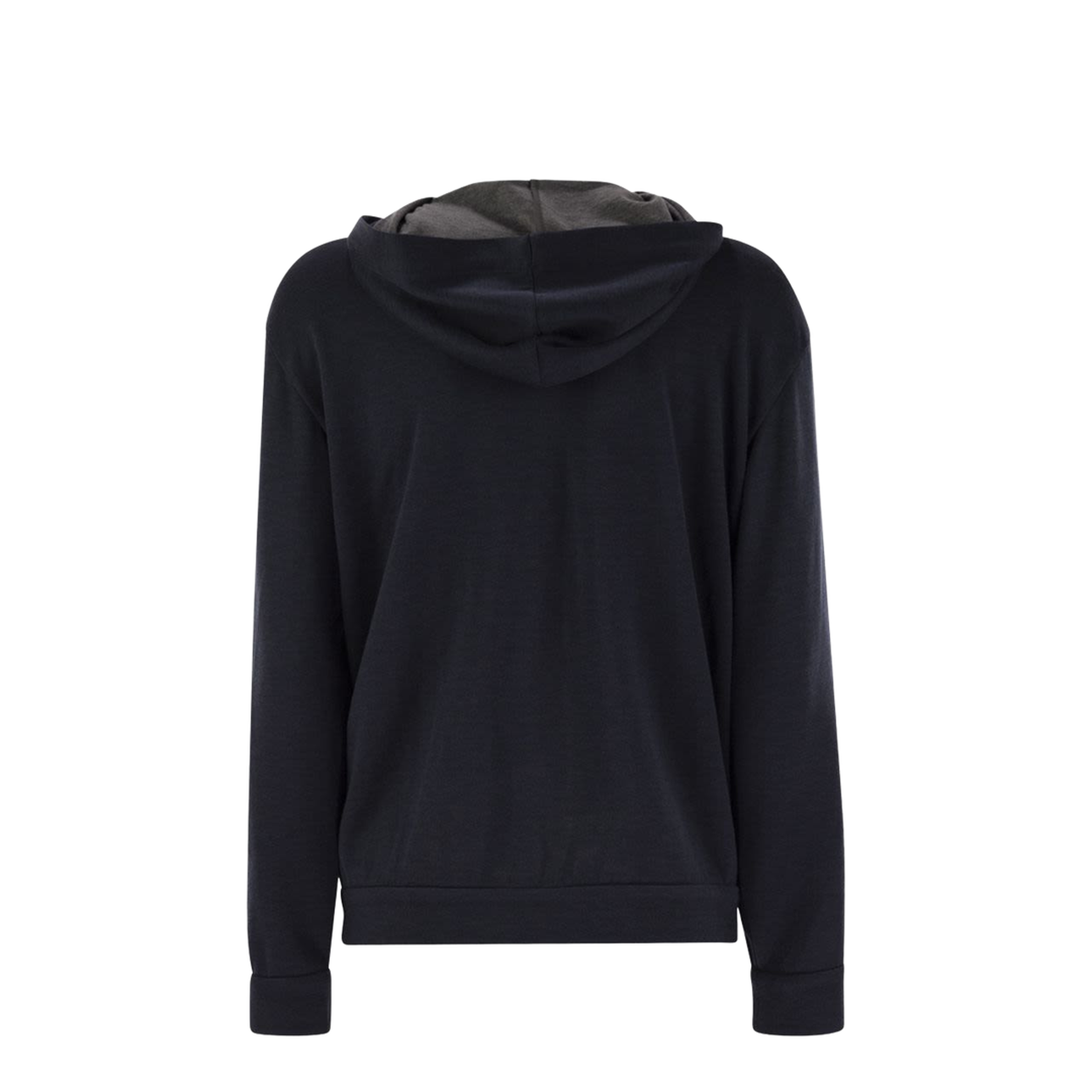 Cotton and Silk Interlock Hooded Topwear