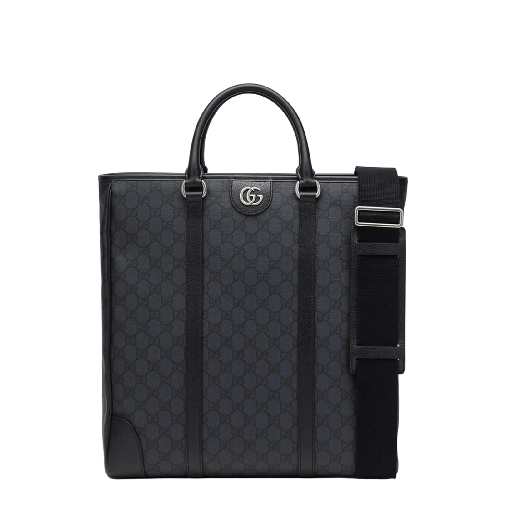 Medium Blue Coated Canvas Shopping Bag