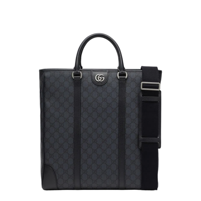 Medium Blue Coated Canvas Shopping Bag