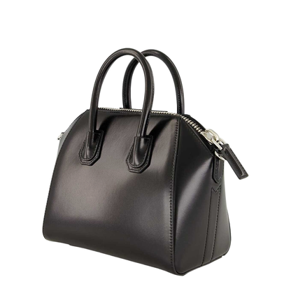 Antigona Mini Leather Shoulder Bag in Black