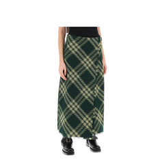 Burberry maxi kilt with check pattern