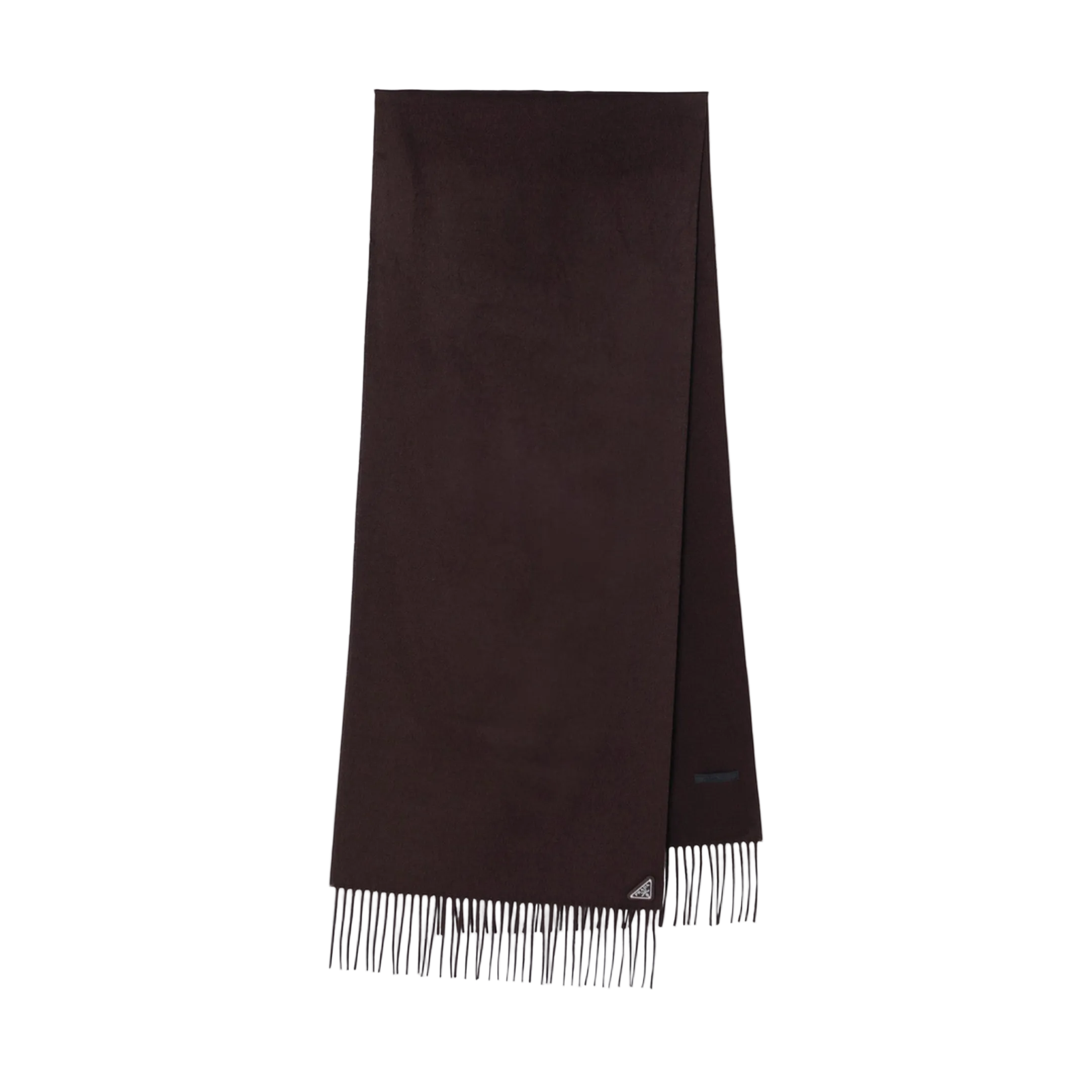 Brown Silk and Cashmere Scarf