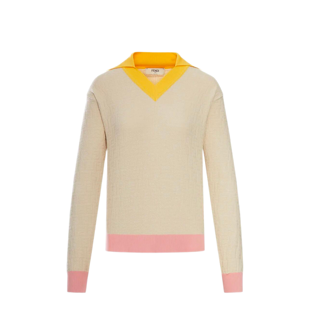 Light Beige Cotton And Silk Jumper