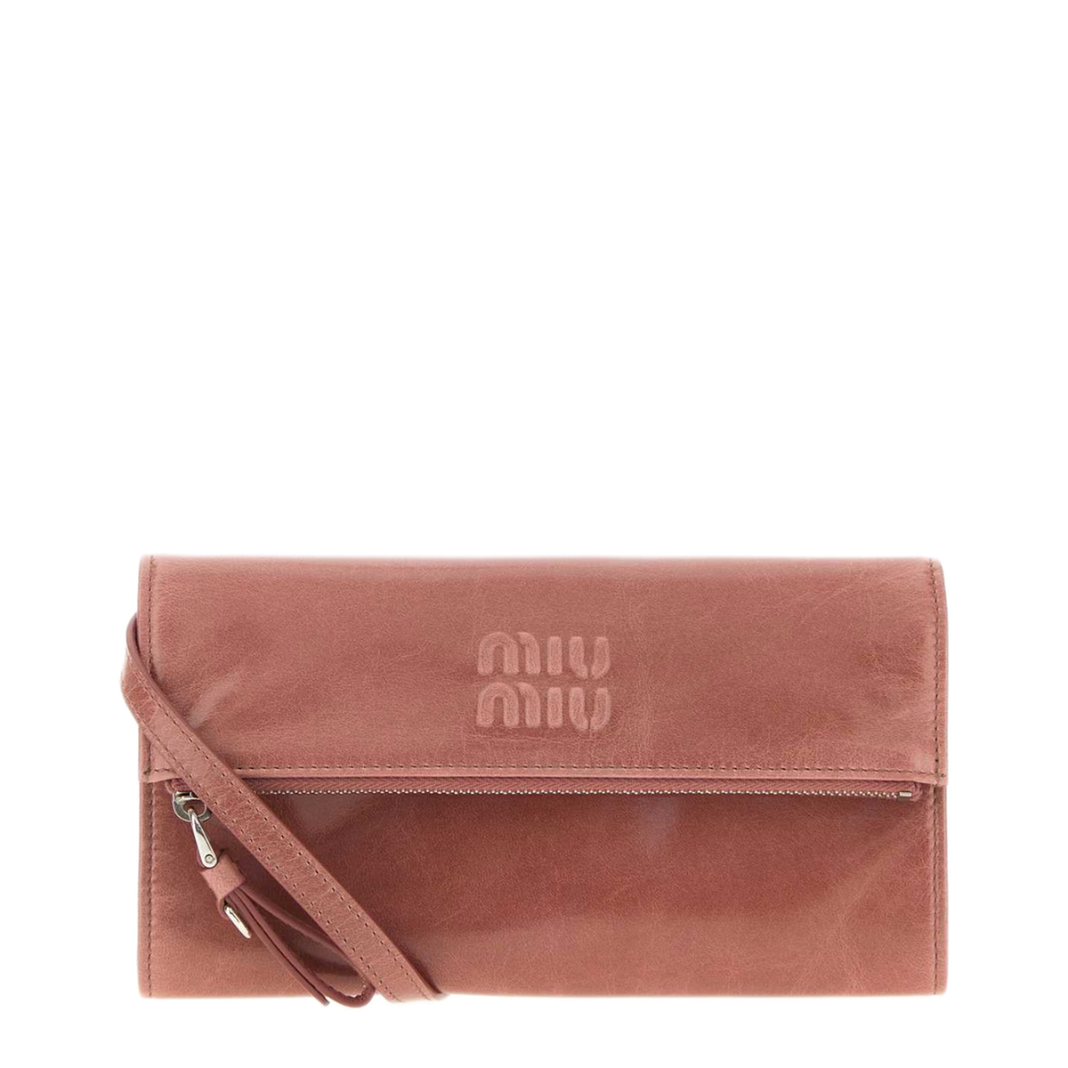 MAYFEYR - Miu Miu - Antiqued Pink Leather Pouch - 5MT0482A44F0405