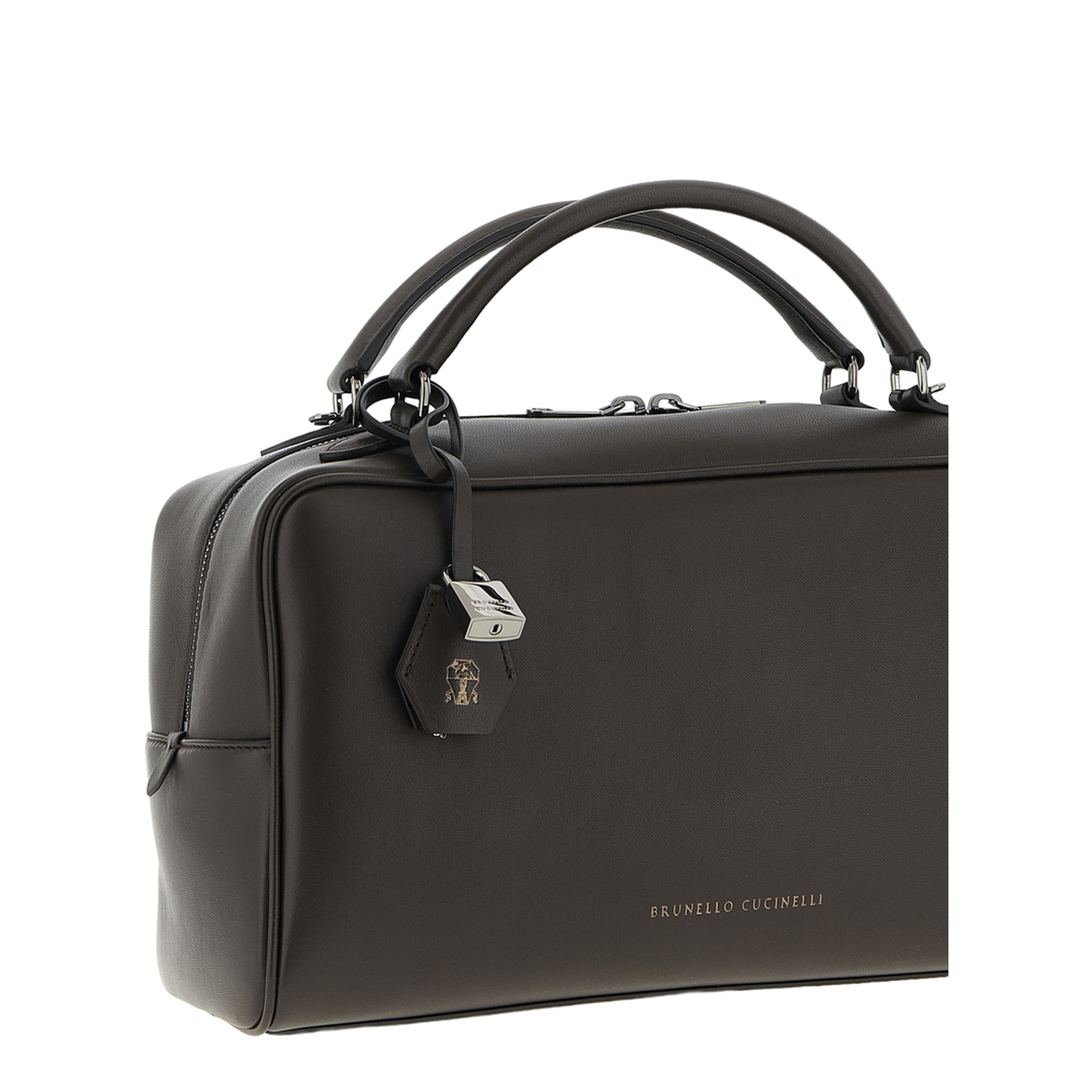 Glossy Nappa Leather Medium Boston Explorer Handbag