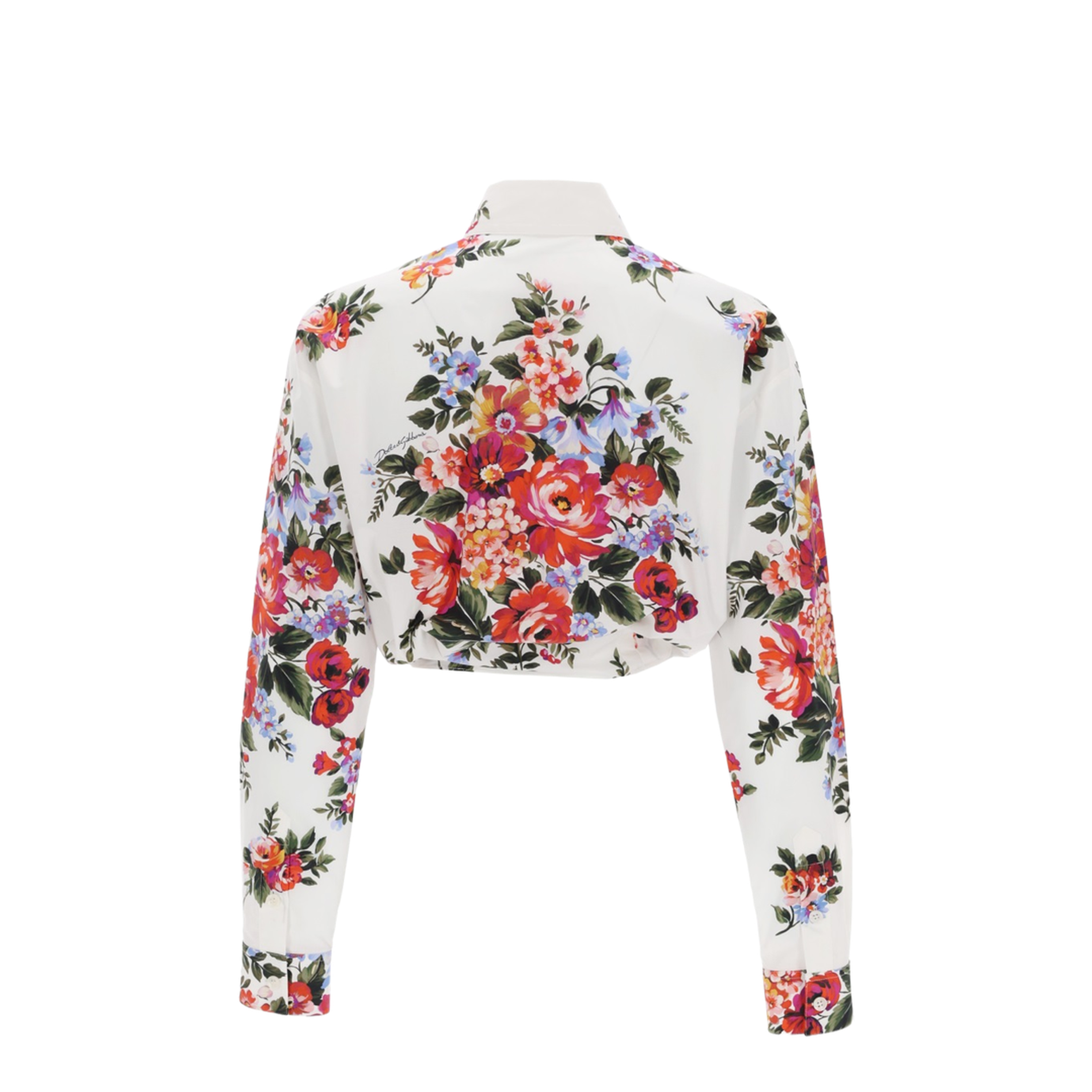 Floral Print Crop Shirt