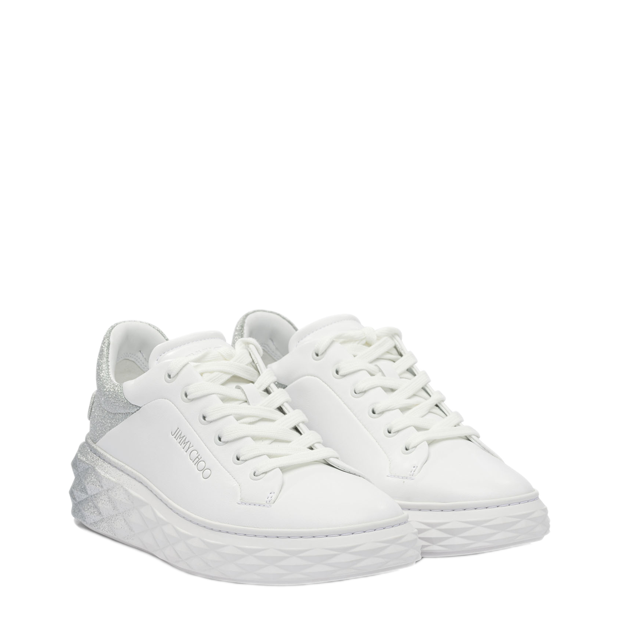 MAYFEYR - Jimmy Choo - Diamond Maxi F Ii Low Top Sneakers - DIAMONDMAXIFIIIVRVWHITESILVER