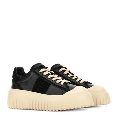 MAYFEYR - Hogan - H-Stripes Nappa Leather And Suede Sneakers - HXW7020FV00SCY