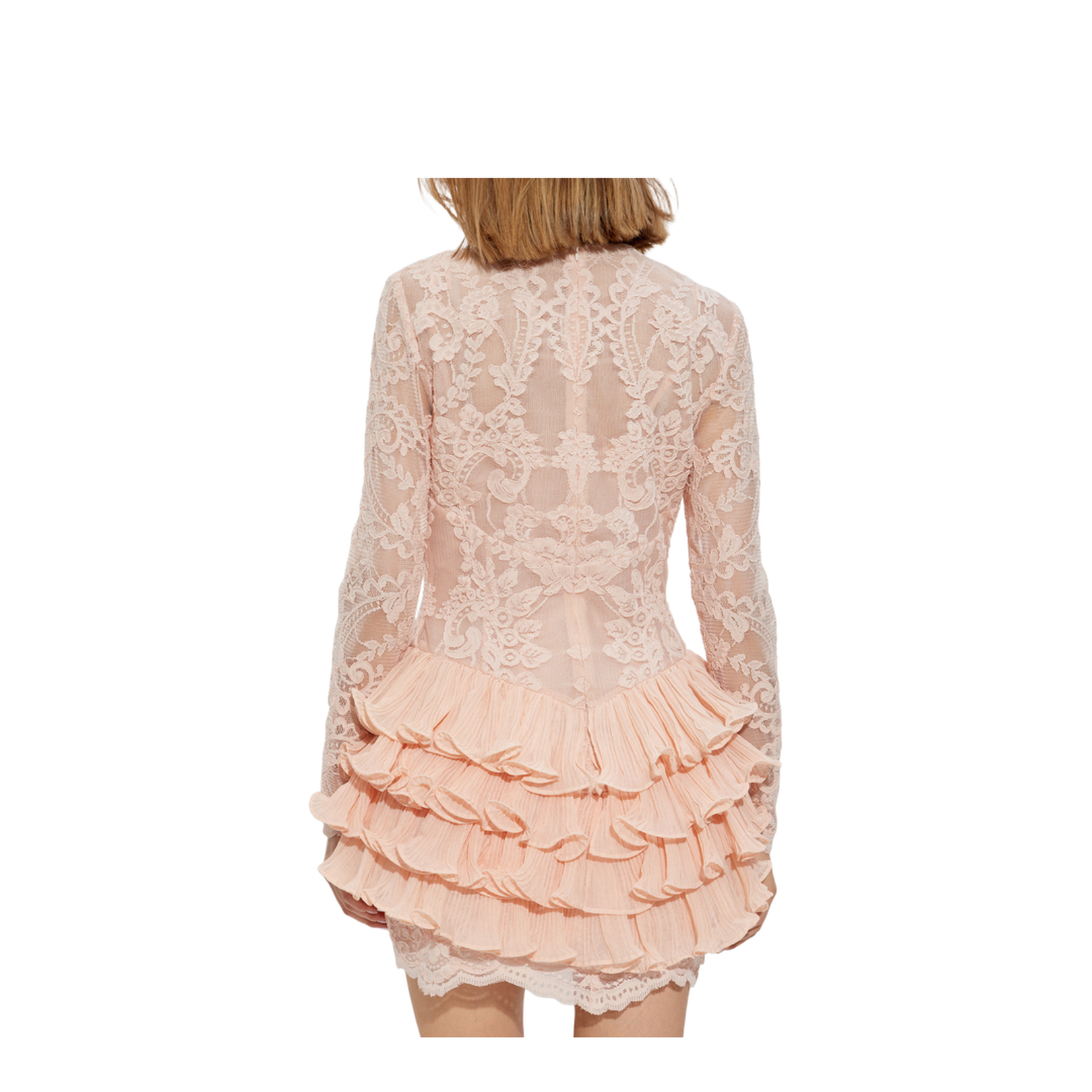 Lace Dress with Ruffles