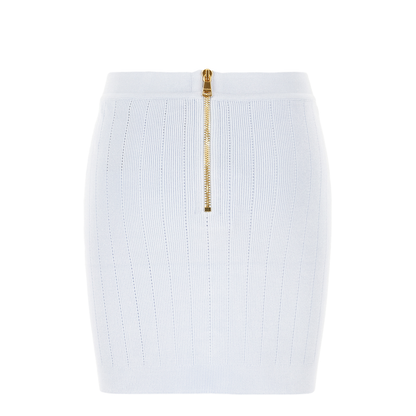 Light Blue Viscose Blend Miniskirt