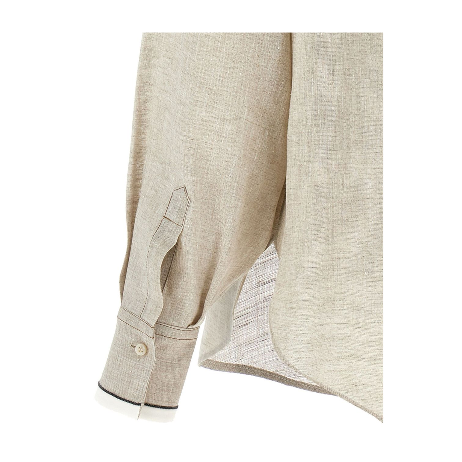 Linen Shirt with Shiny Cuffs
