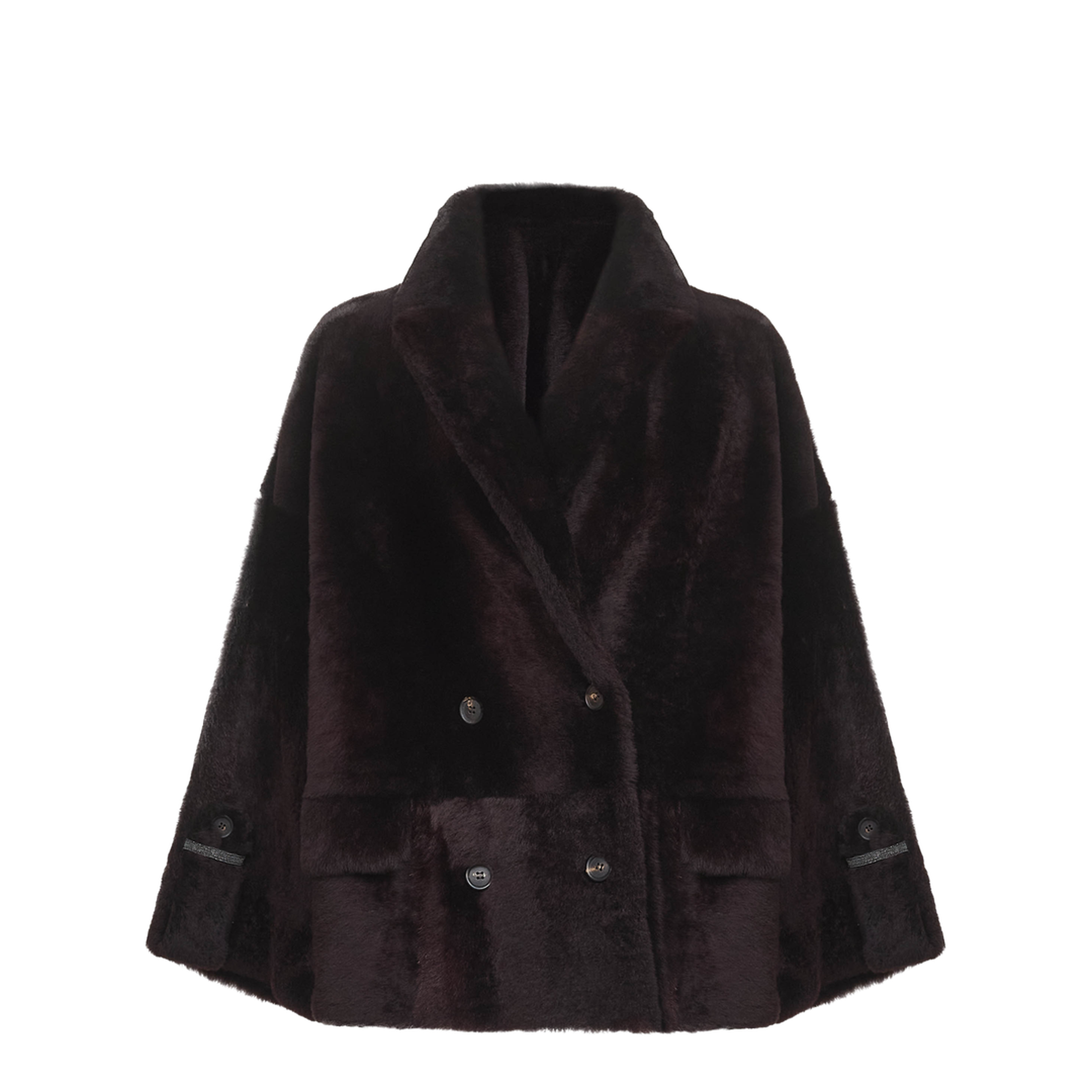Reversible Fur Jacket Burgundy