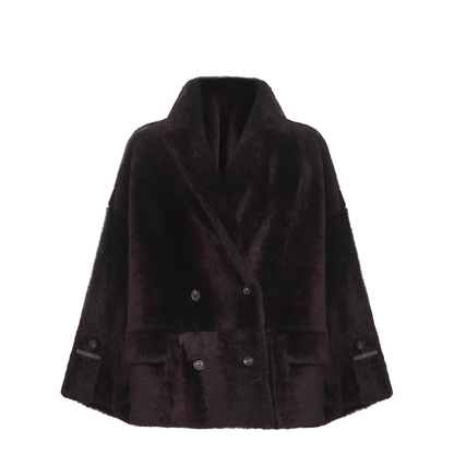 Reversible Fur Jacket Burgundy