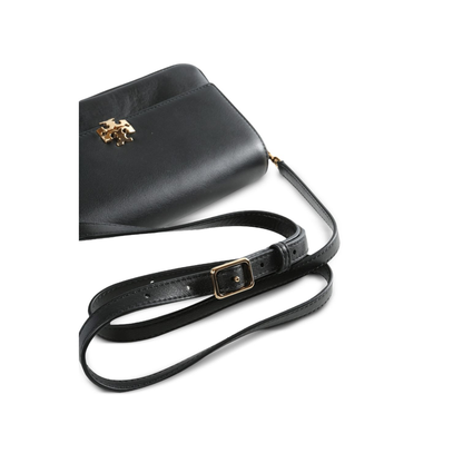 Charlie Small Calf Leather Shoulder Bag - Black