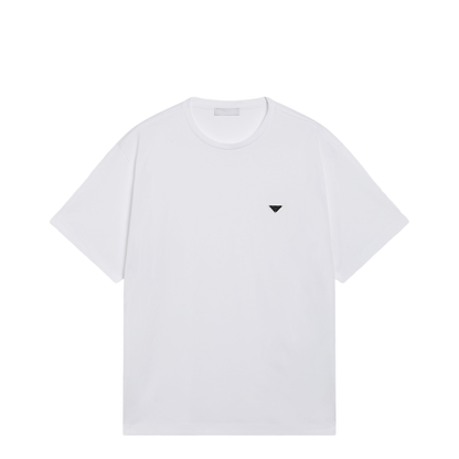 MAYFEYR - Prada - Boxy Cotton Crew-Neck T-Shirt With Triangle Logo - UJN954OOO240F0009