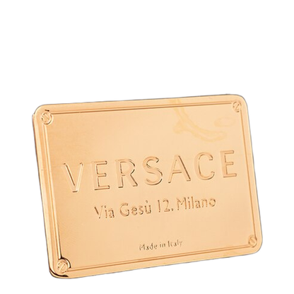 Golden Logo Clutch Bag in Black