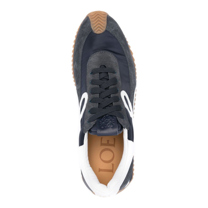 Flow Runner Leather-Trimmed Suede and Nylon Sneakers