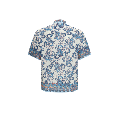 MAYFEYR - Etro - Cotton Shirt With Floral And Paisley Motif - MRIC001199SP5G7