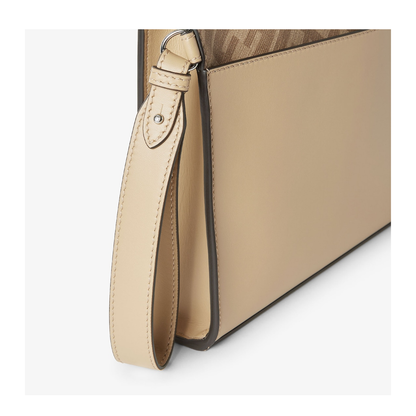 FF Squared Clutch Fabric Beige