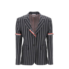 Thom Browne striped single-breasted jacket