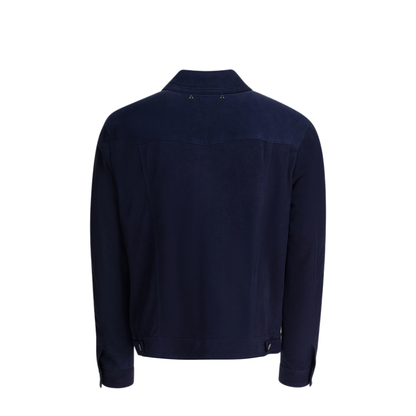 MAYFEYR - Altum - Suede Overshirt Jacket - TRUCKERSUEDEBLUE