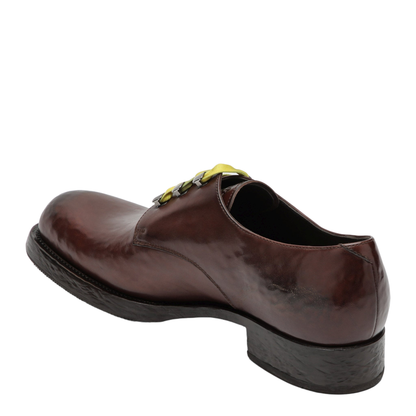 MAYFEYR - Prada - Brown Lace-Up Shoes In Aged Leather - 2EF056X0013ZQEF0324