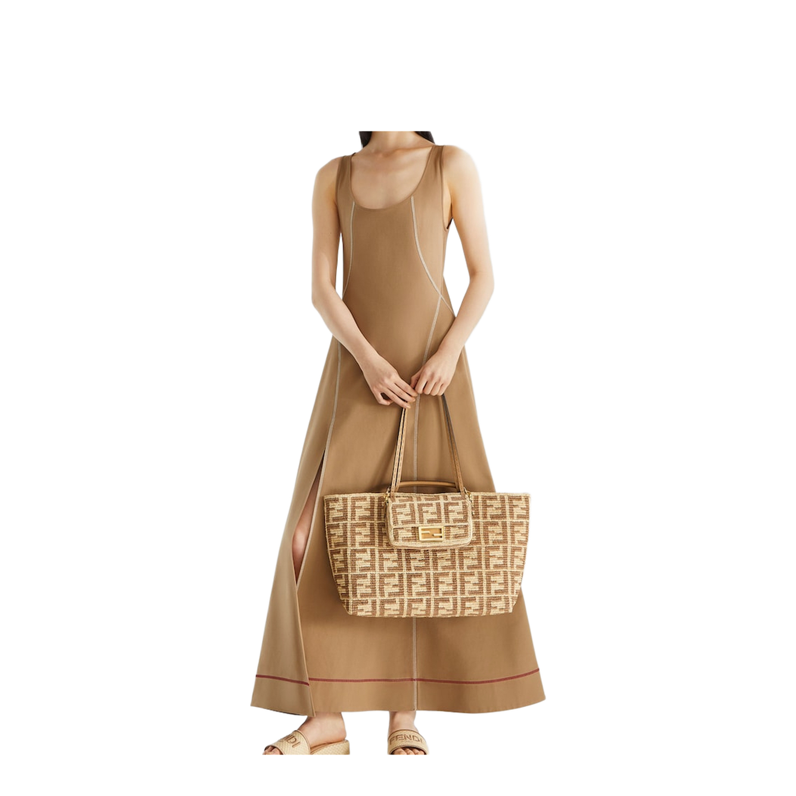 Roll Small Canvas Shopper Bags - Tan