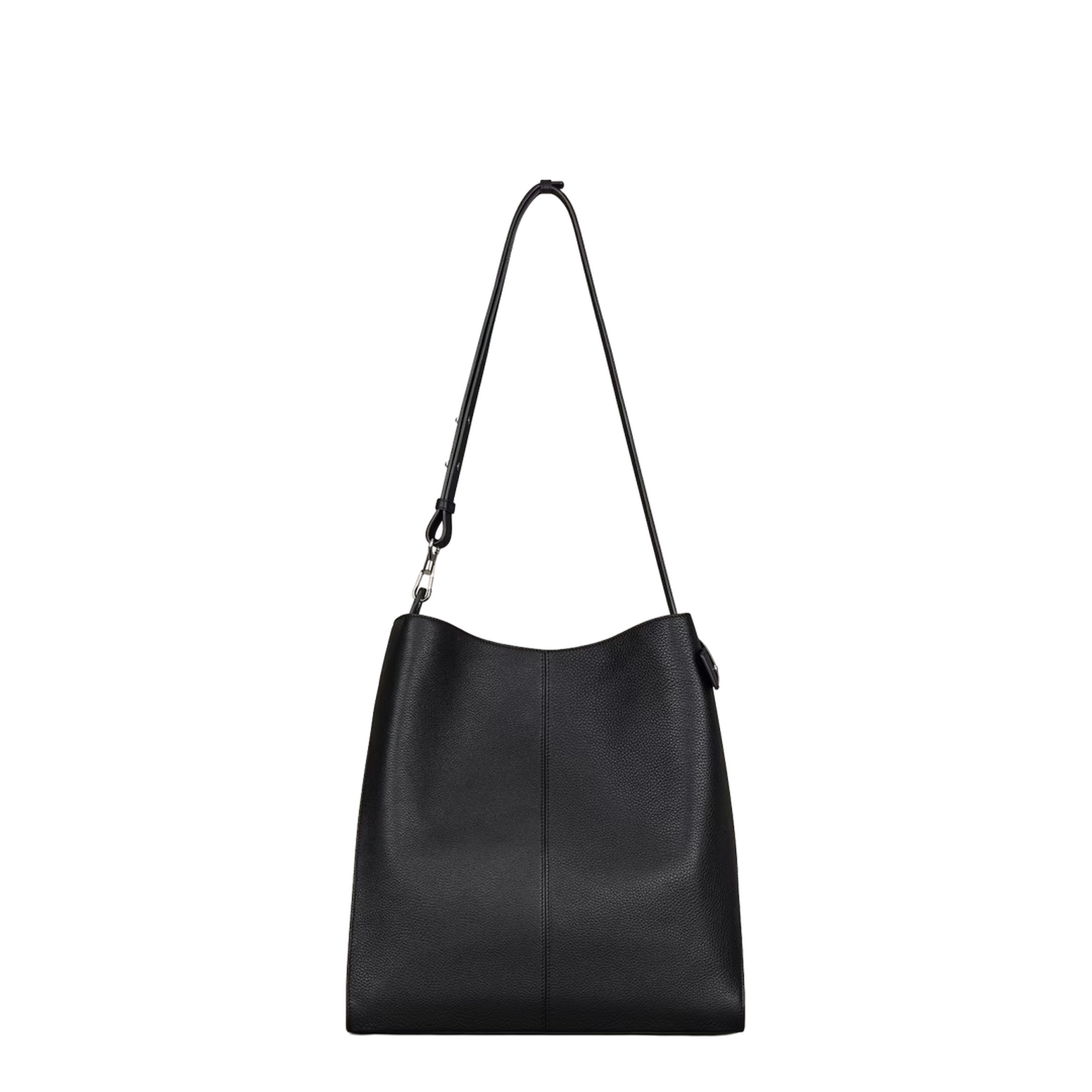 Medium Belted Hobo Bag in Grained Leather