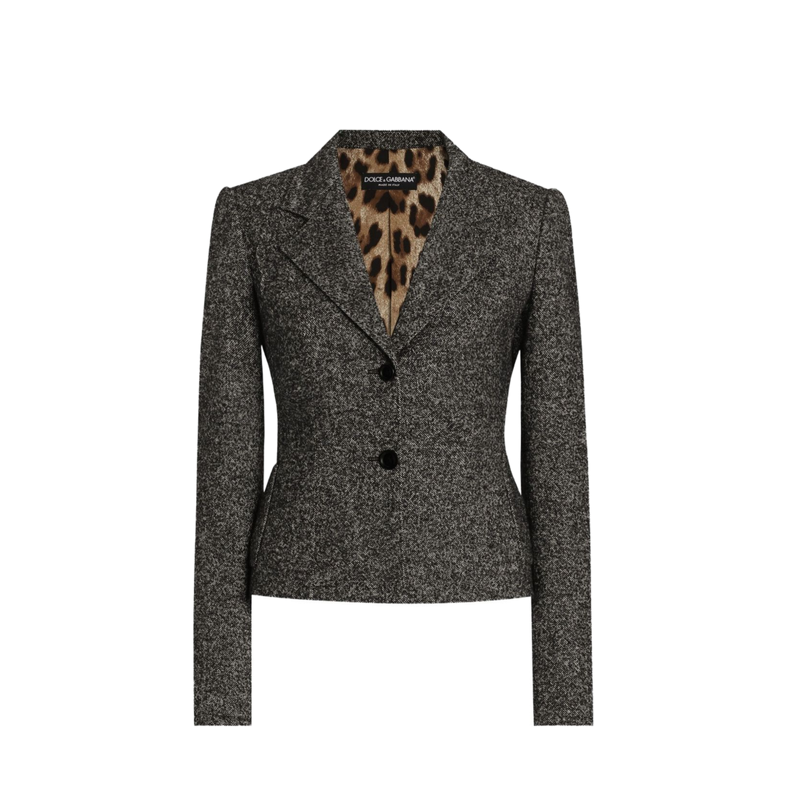 Single-breasted jacket in dotted wool blend
