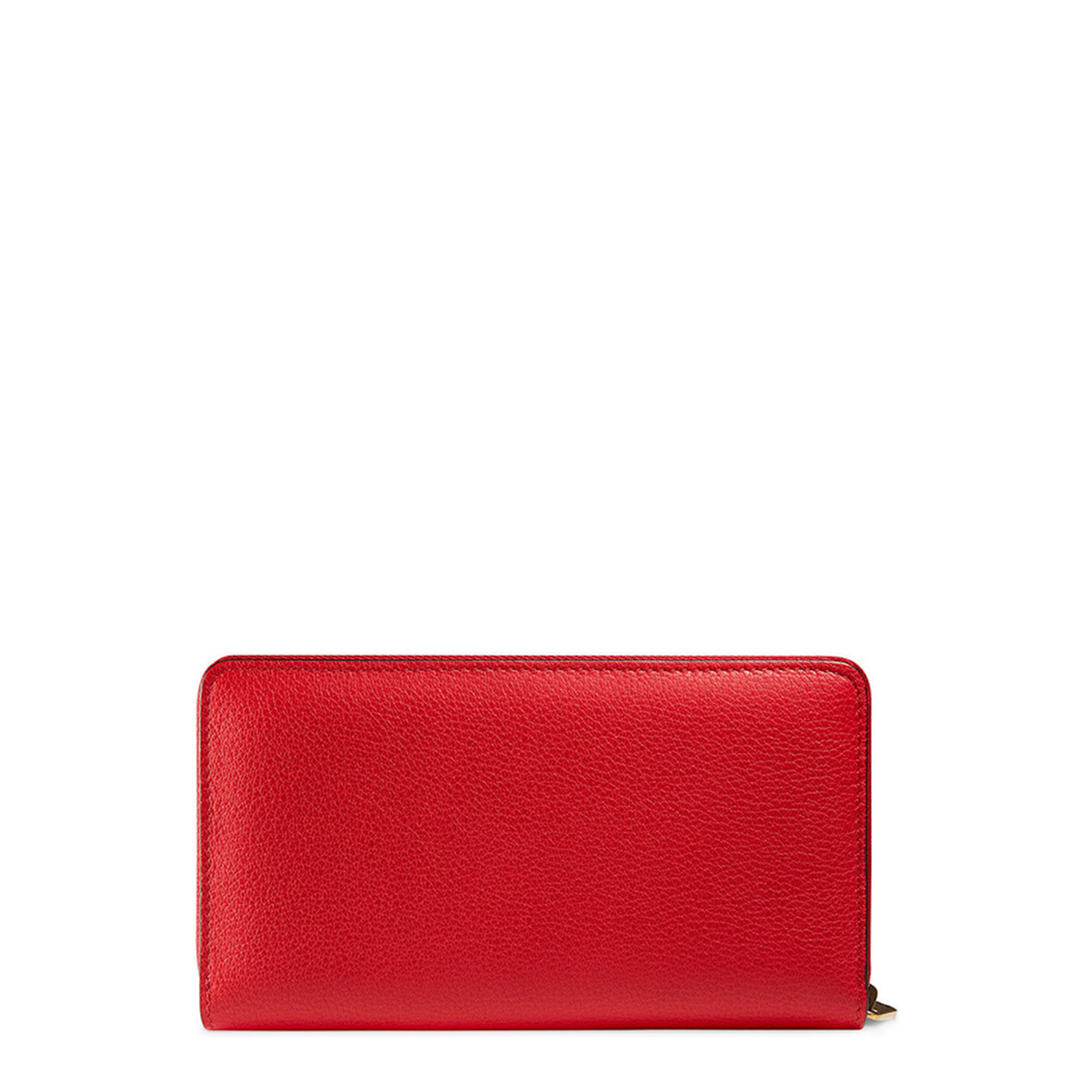 Red Printed Zipper Wallet