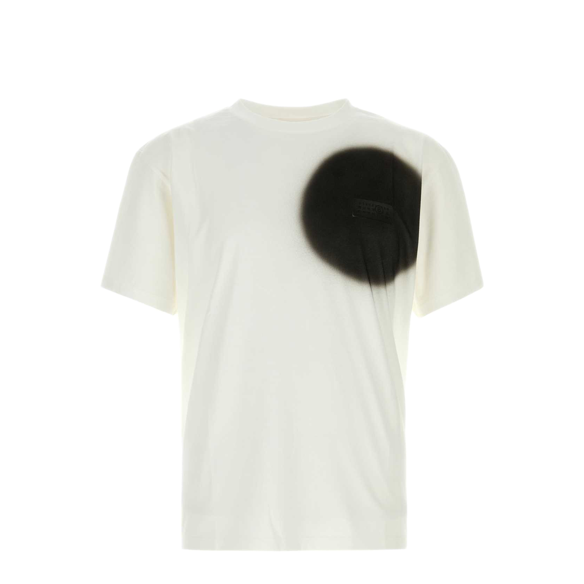 White T-Shirt With Spray Print