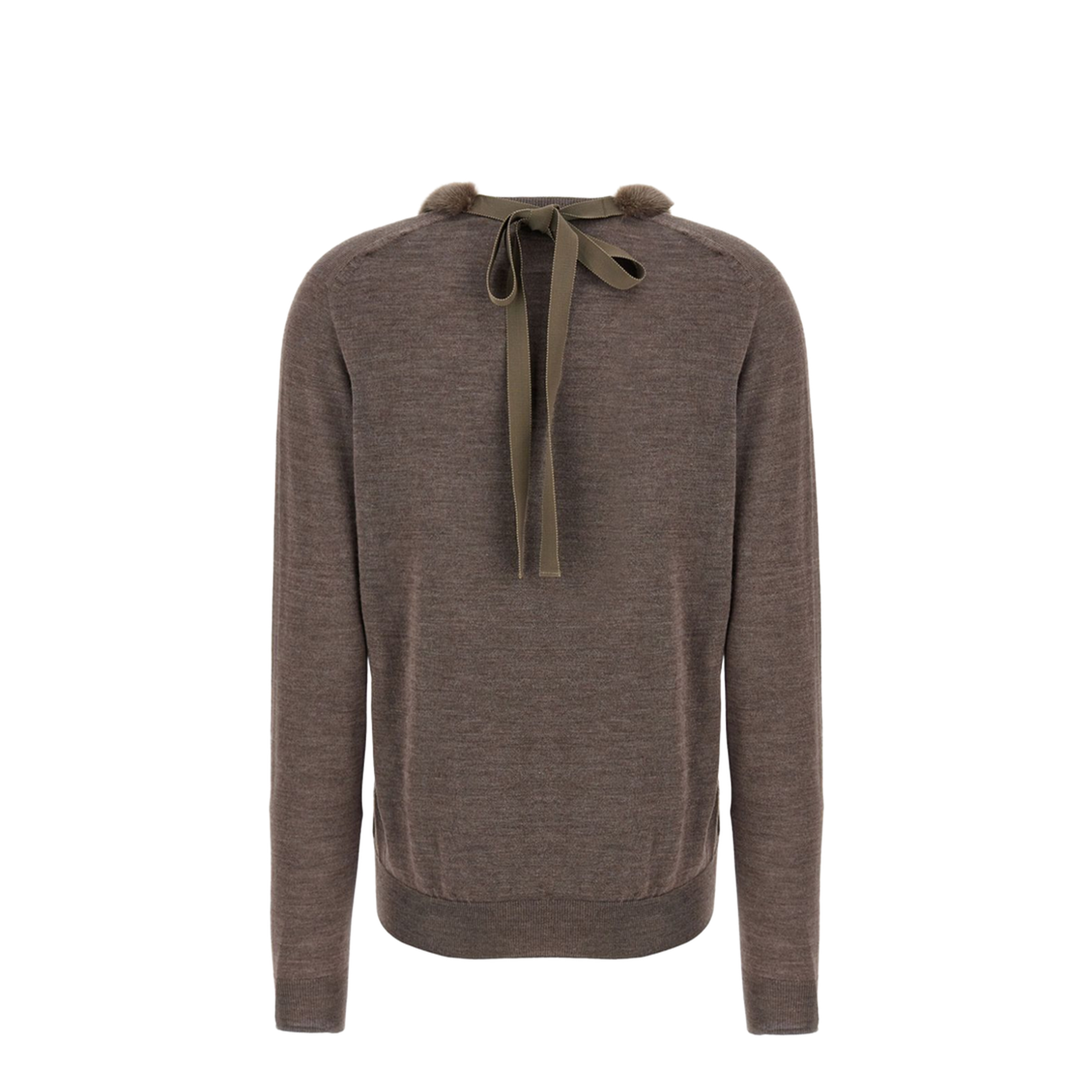 MAYFEYR - Fendi - Wool And Silk V-Neck Jumper - FZXC82ATPE