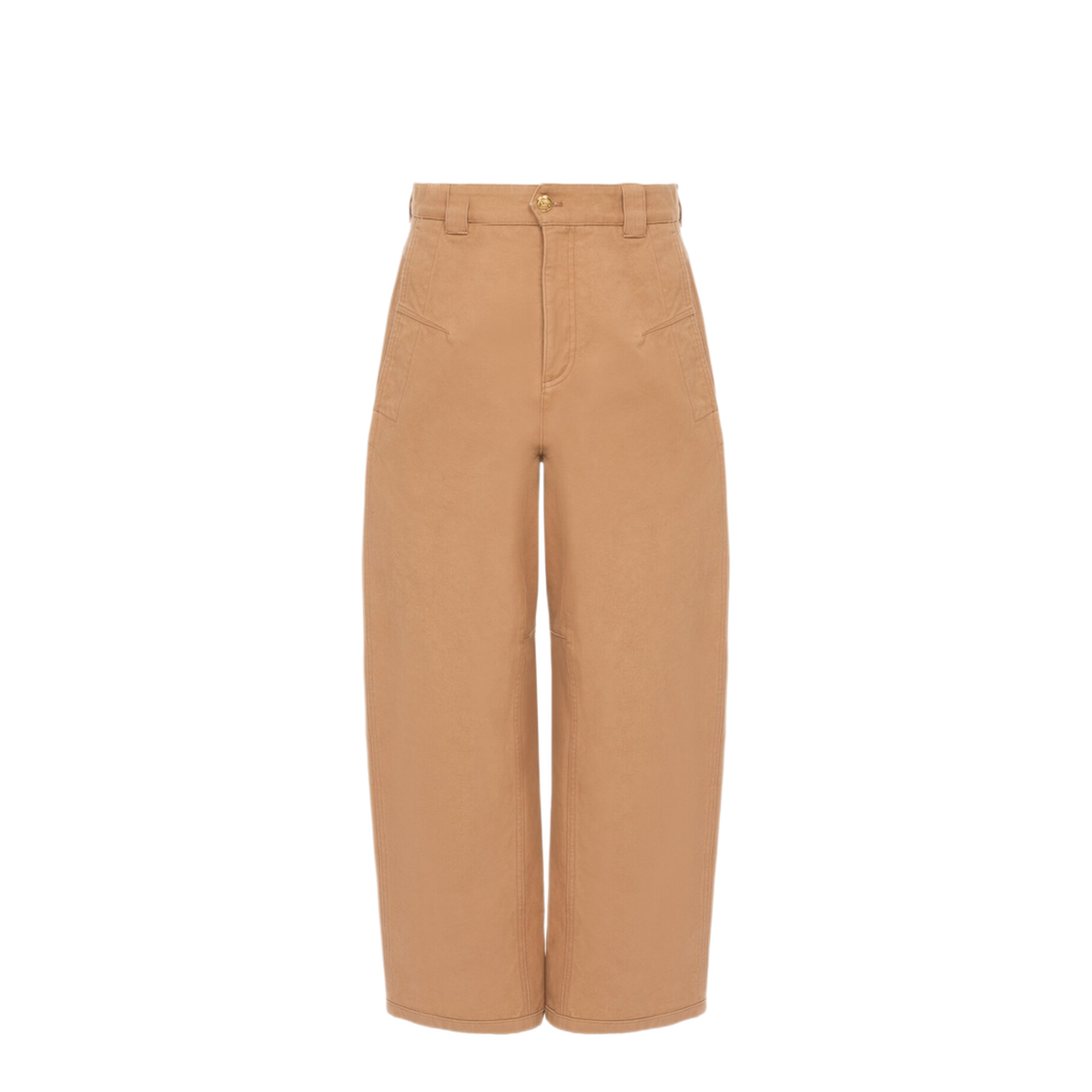 Barrel-Leg Pants In Cotton Canvas