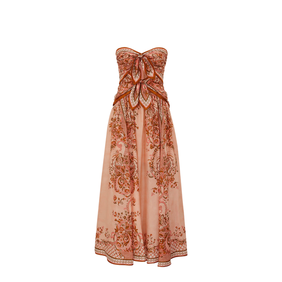 Aster Scarf Print Midi Dress